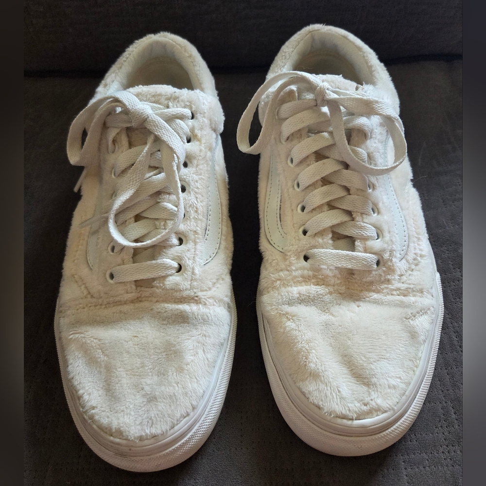 White Fuzzy Sneakers